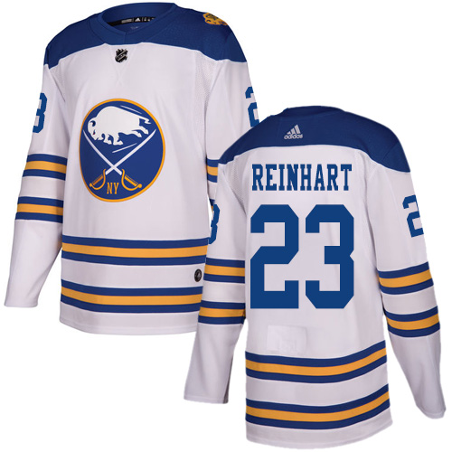 Adidas Sabres #23 Sam Reinhart White Authentic 2018 Winter Classic Stitched NHL Jersey - Click Image to Close
